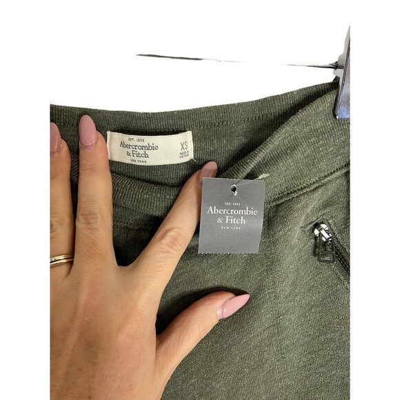 NWT Abercrombie & Fitch Green Moto Style Sweatpants Joggers-sz XS - Picture 4 of 6